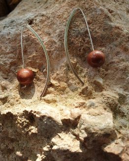 PENDIENTES LARGOS AVENTURINA PLATA