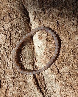 PULSERA BOLA 4MM AGATA GRIS