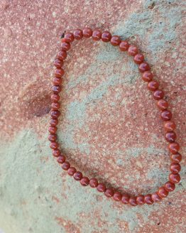 PULSERA BOLA 4MM JASPE ROJO