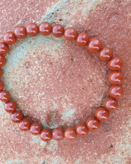 PULSERA BOLA 6MM JASPE ROJO