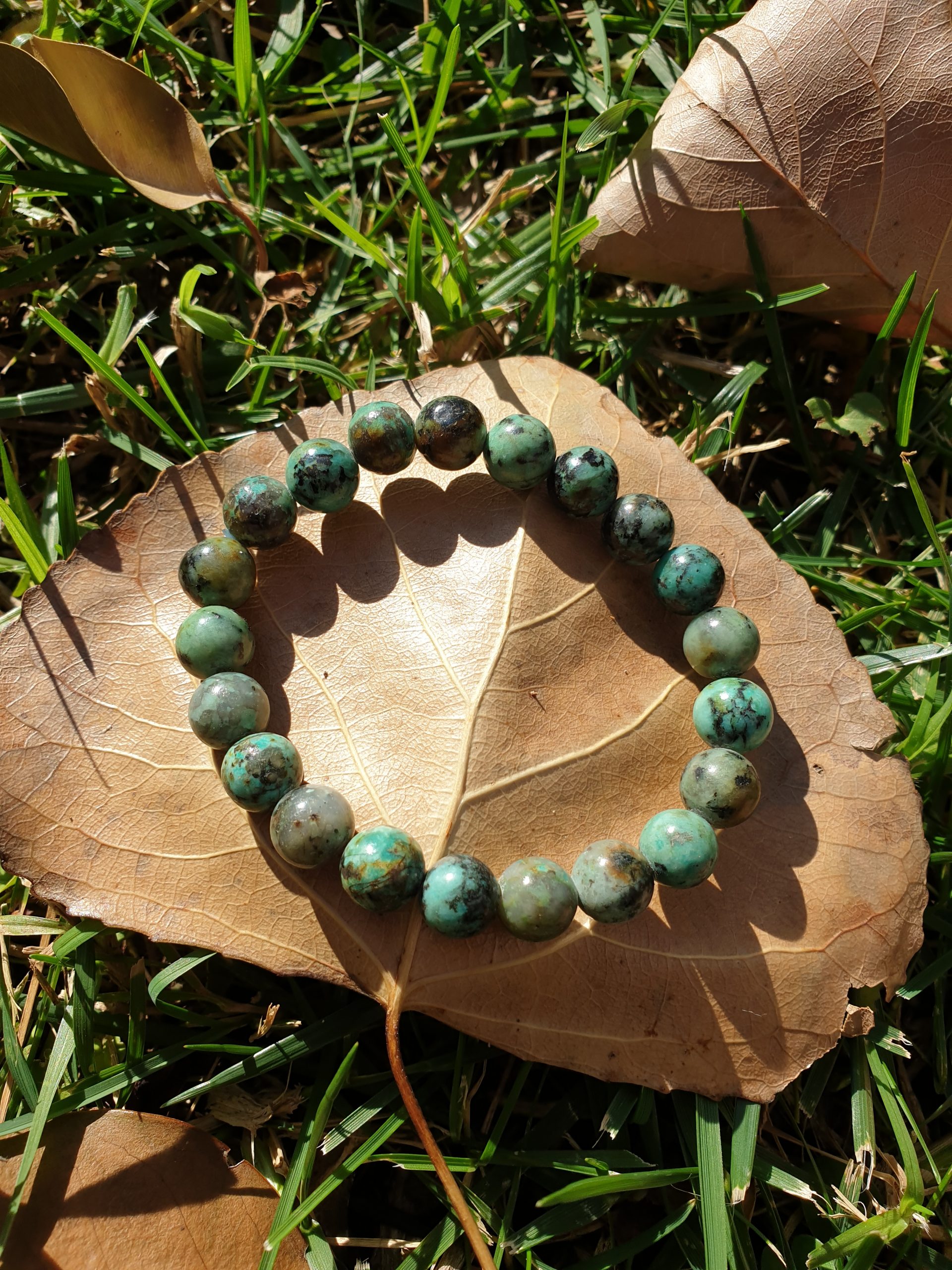 pulsera turquesa africana 8mm