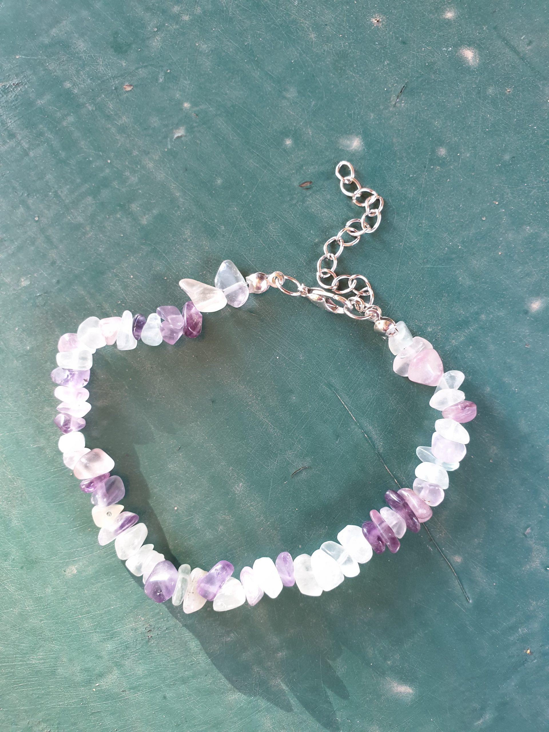 Pulsera Chip con Cadena Fluorita2