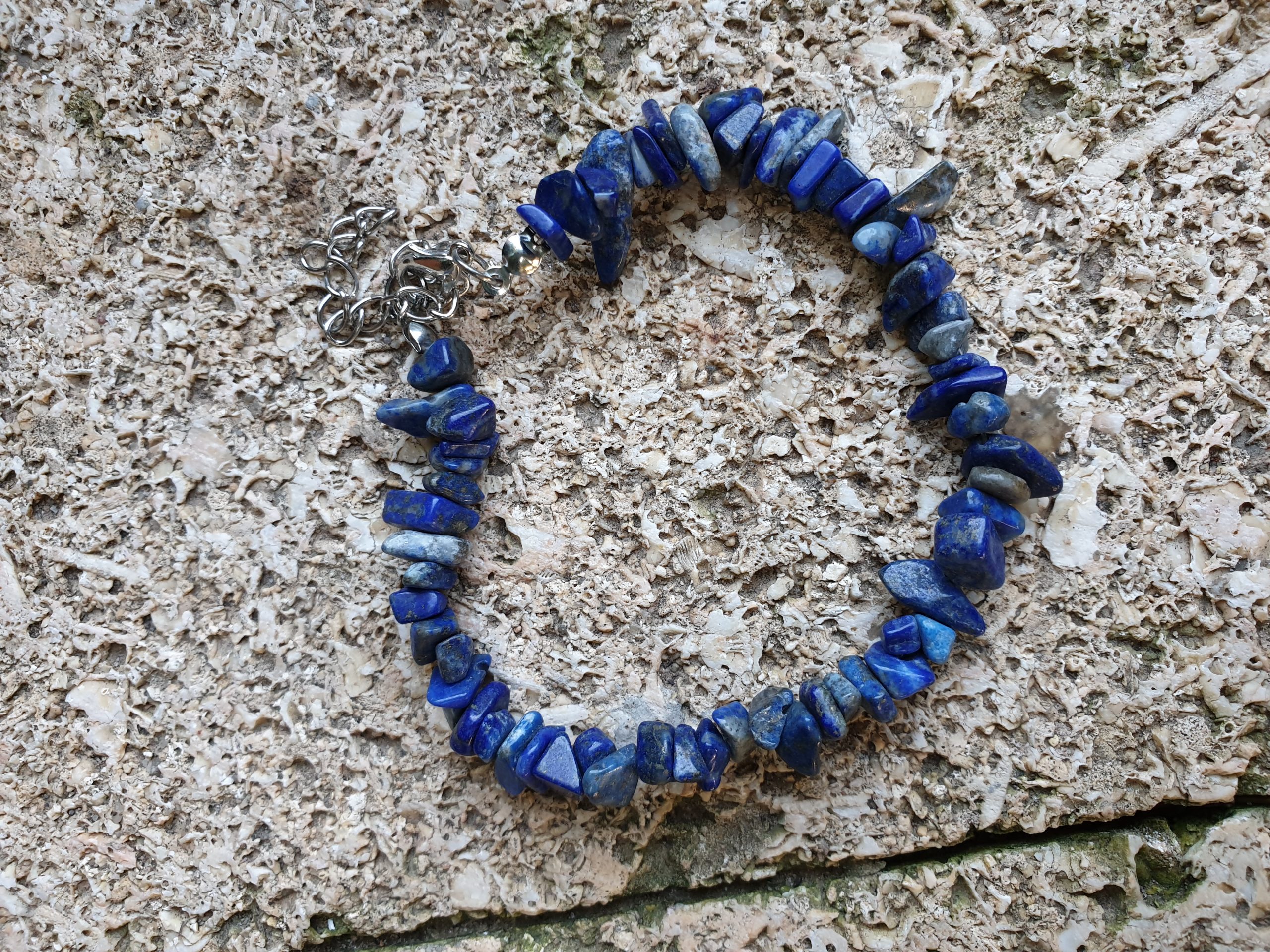 Pulsera Chip con Cadena Lapislazuli