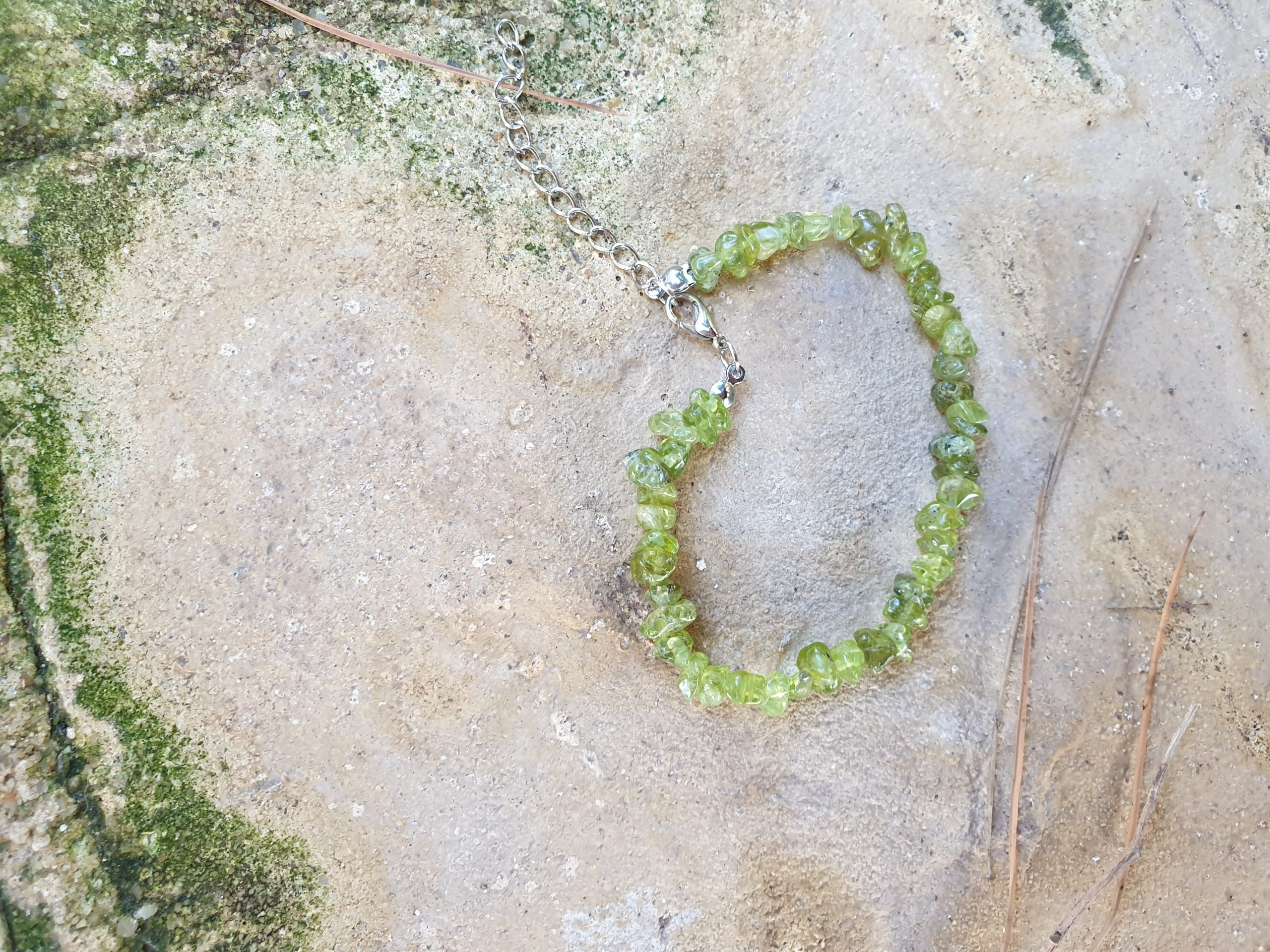 Pulsera Chip con Cadena Olivina