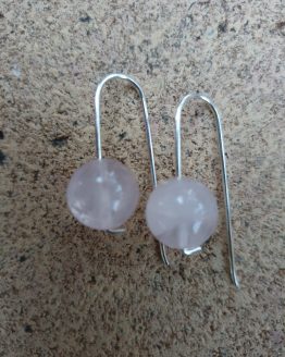 pendientes cuarzo rosa