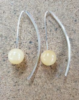 pendientes plata calcita amarilla