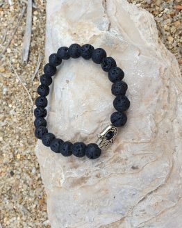 pulsera lava volcanica mano fatima 8mm pulsera lava volcanica mano fatima 8mm